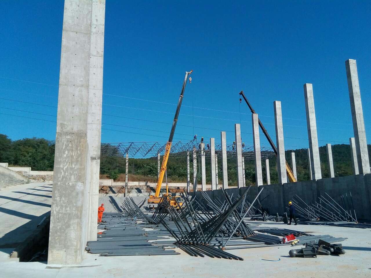 肥城搅拌站网架